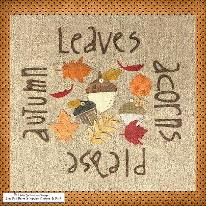 Autumn Leaves Acorns Please Wool Applique Patterns