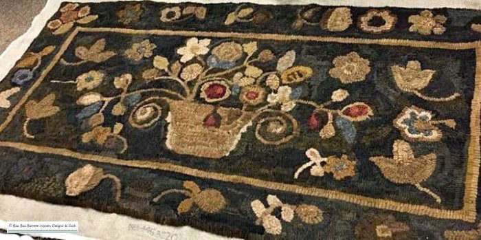 Mustard Floral Rug Hooking Patterns