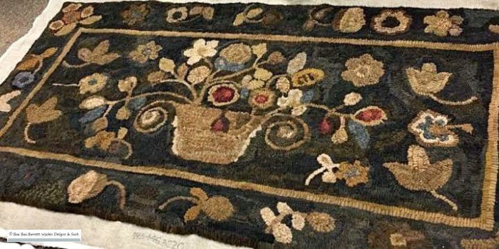 Mustard Floral Rug Hooking Patterns