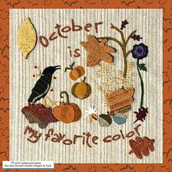 October Is My Favorite Color Wool Applique Patterns