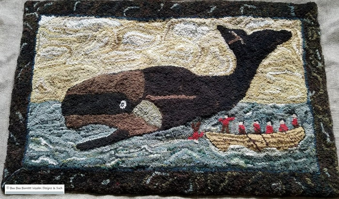 Whale Hunt Rug Hooking Patterns